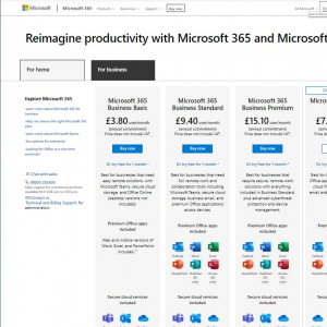 Screenshot of Microsoft Office 365 System